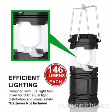 Wason Hot Sale 2Pack &amp; 4Pack AA แบตเตอรี่ทำงานได้ 6LED 146LUMENS Super Bright Emergency Camping Light สำหรับการหยุดทำงาน